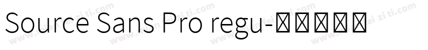 Source Sans Pro regu字体转换